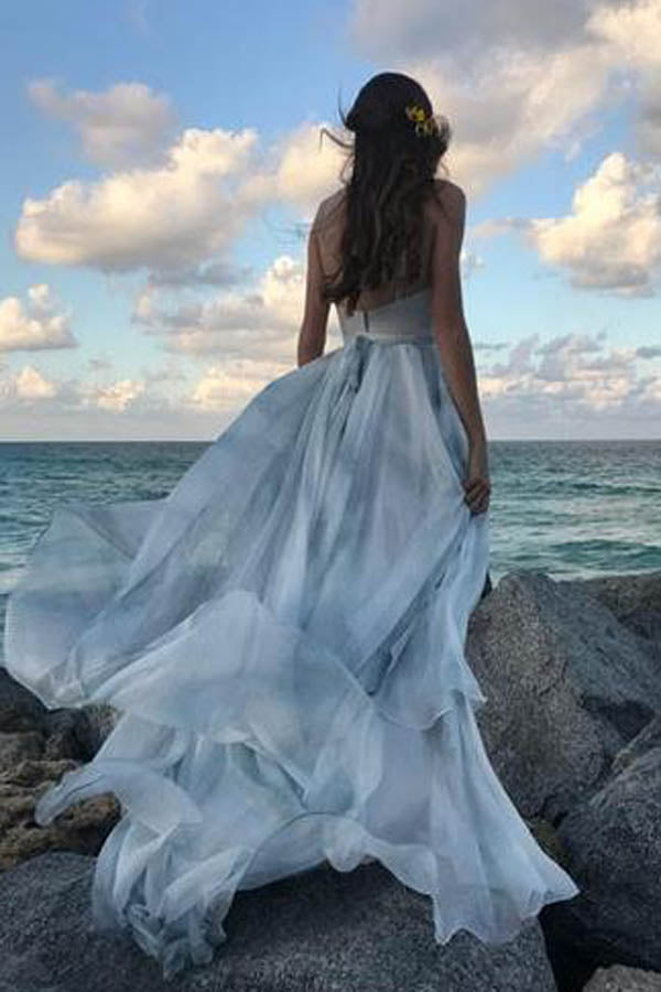 Off the Shoulder Ombre Beach Wedding Dresses, MW284 Musebridals Off the Shoulder Ombre Beach Wedding Dresses, MW284 Musebridals
