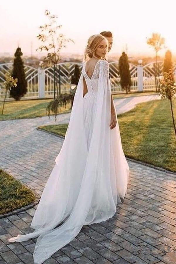 New Arrival Lace Beaded Cap Sleeves Wedding Dresses, Bridal Gown, MW596 | lace wedding dresses | beach wedding dresses | bridal gowns | www.musebridals.com