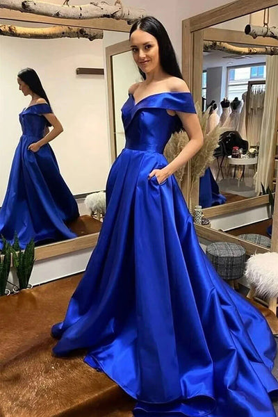Blue Graduation Dresses For 8th Grade Off The Shoulder Long Royal Blue Prom Dresses With Leg Blue Graduation Dresses For 8th Grade Off The Shoulder Long Royal Blue Prom Dresses With Leg