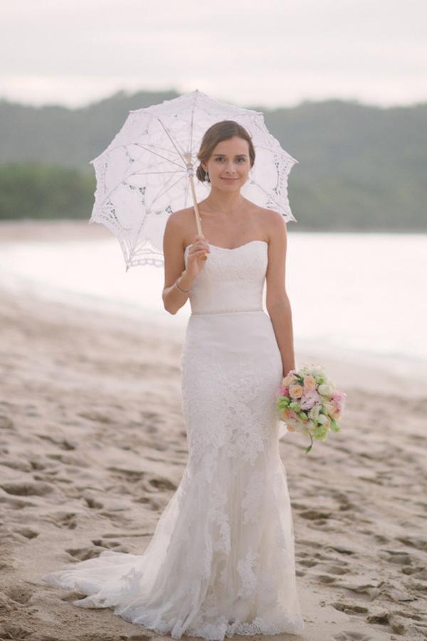 White Lace Mermaid Sweetheart Off Shoulder Beach Wedding Dresses, MW222