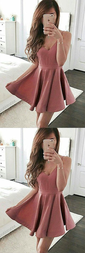 Cute Blush Pink A line Homecoming Dress, Party Dresses, Short Prom Dress, MH185 – Musebridals Cute Blush Pink A line Homecoming Dress, Party Dresses, Short Prom Dress, MH185 – Musebridals