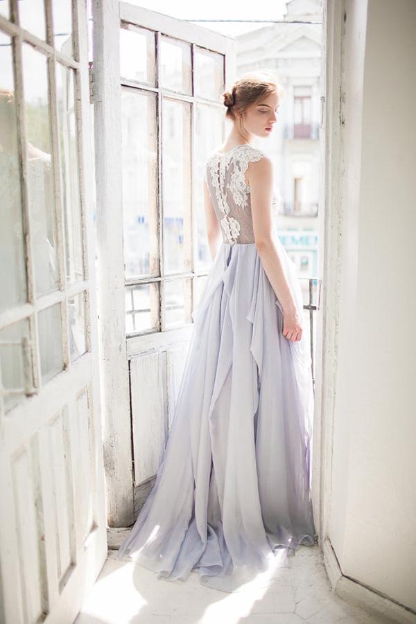 Gorgeous Inexpensive Lace Tulle Wedding Dress Boho Bridal Dresses, MW147