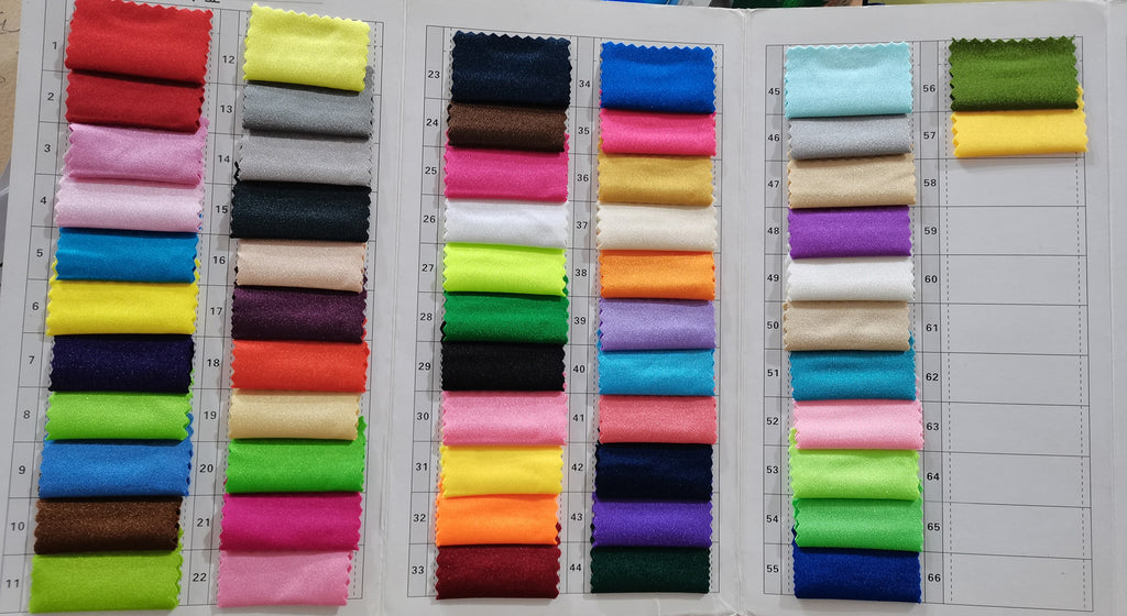 Spandex color swatches | bridesmaid dresses | long bridesmaid dress | budget bridesmaid dress | musebridals.com