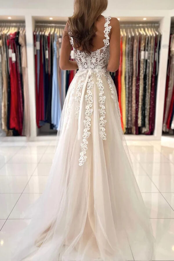 Tulle A-line Sweetheart Lace Appliques Prom Dresses, Evening Dresses, MP772 | cheap long prom dresses | a line prom dresses | party dresses | musebridals.com