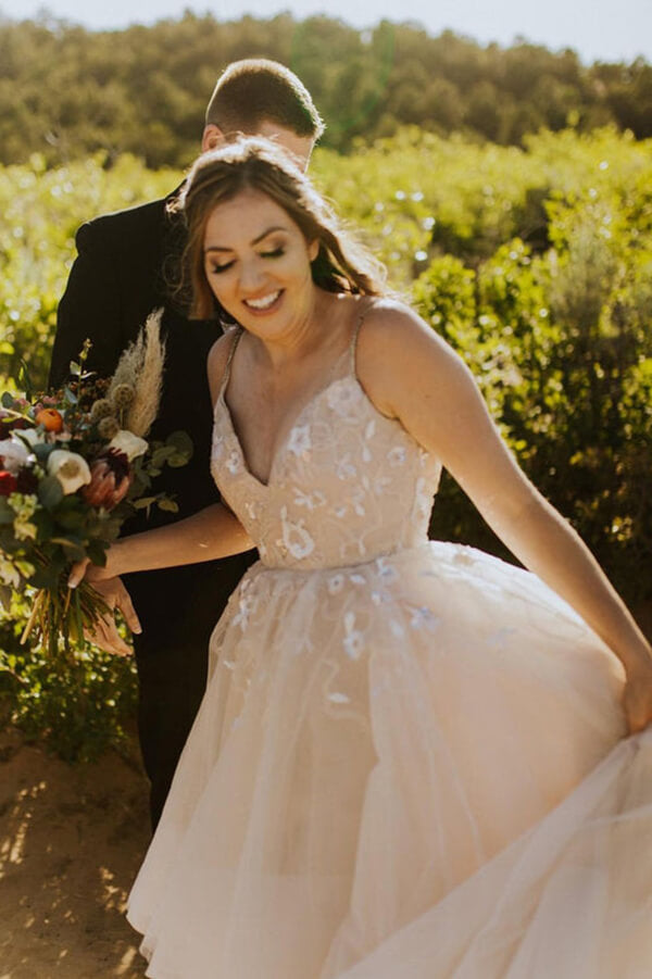 budget lace wedding dresses Boho Bodice Sweetheart Dresses, Rustic Bridal Gown, MW548 Beaded belt embellishes the natural waist Cheap Lace Wedding Dresses Online,