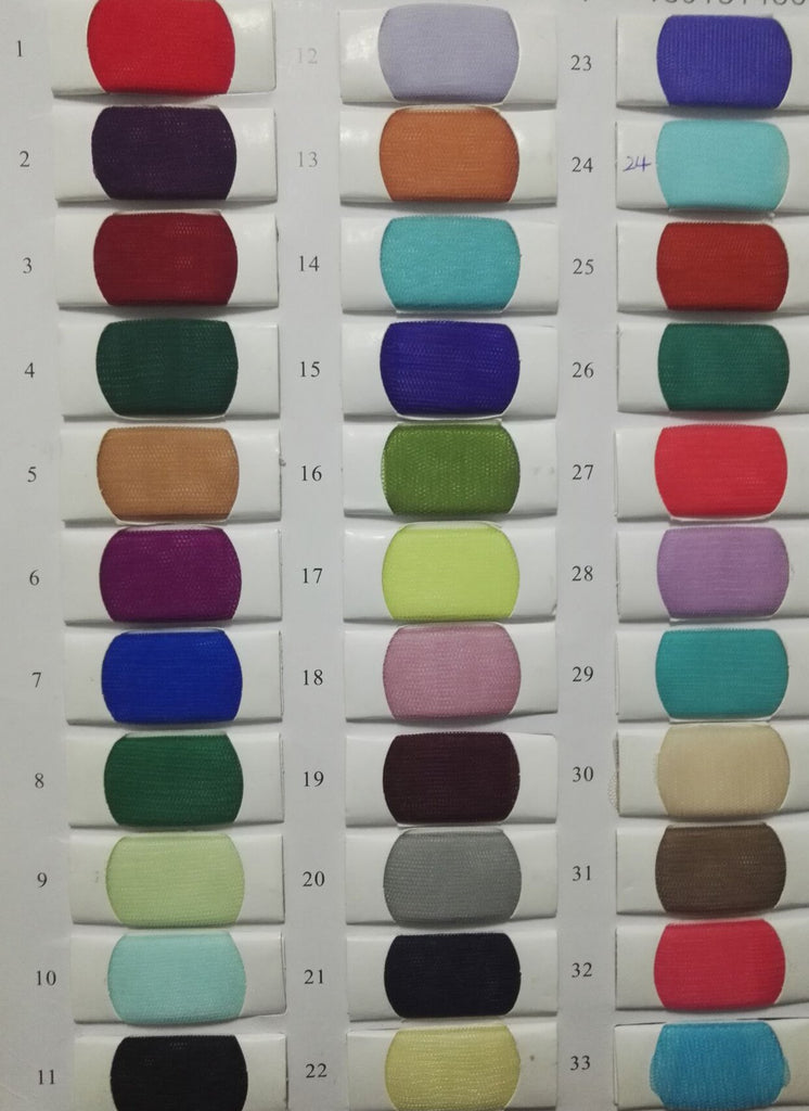 Tulle Color Chart of www.musebridals.com