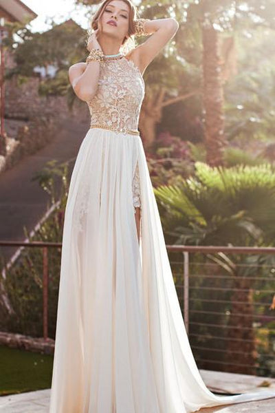 Gorgeous Lace Backless High Neckline Halter Wedding Dress Party Dresses, MP328 Gorgeous Lace Backless High Neckline Halter Wedding Dress Party Dresses, MP328